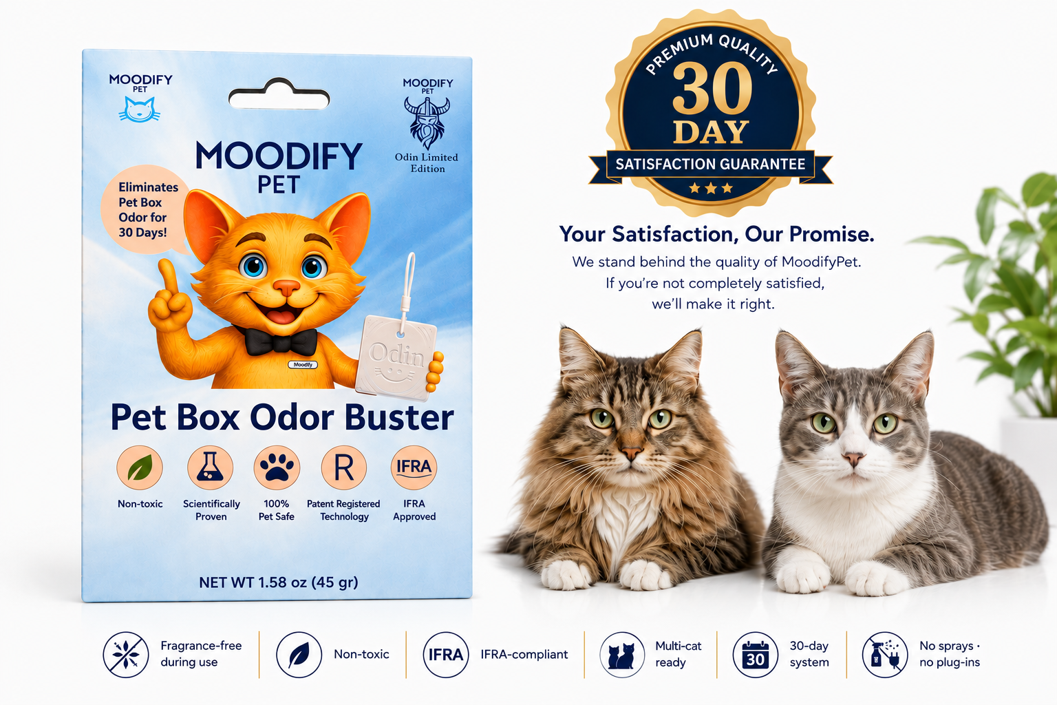 MoodifyPet Odin Special Edition Cat Litter Odor Neutralizer — 2 Pack