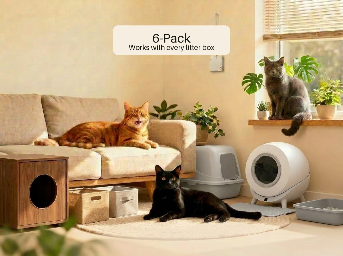 MoodifyPet 6-Pack — works with every type of litter box